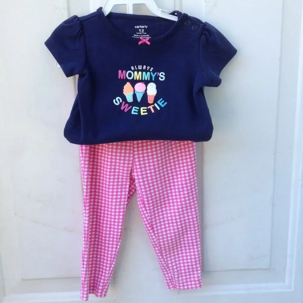 Carter's 2 Piece Mommy's Sweetie 12 Month